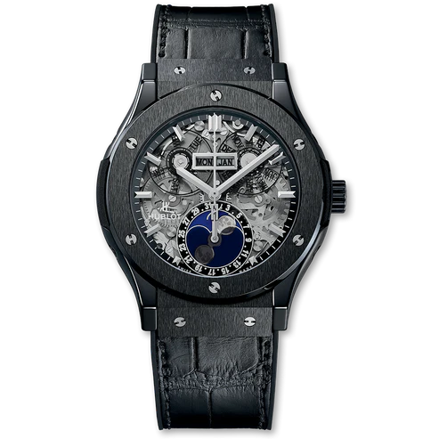 經典融合AERO鏤空月相黑色魔力42毫米