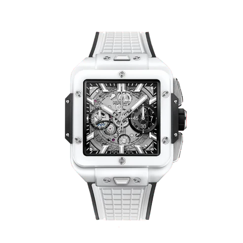SQUARE BANG UNICO WHITE CERAMIC 42MM
