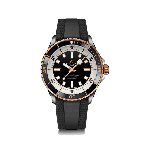 SUPEROCEAN AUTOMATIC 42 Stainless steel & 18k red gold - Black
