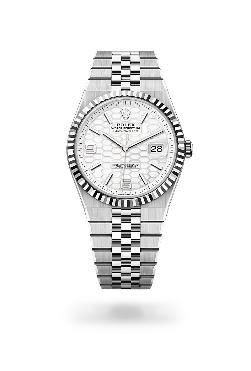 Rolex Land-Dweller 40腕錶白色黃金鋼（蠔式鋼與白色黃金的組合）款，M127334-0001 - 德拓集團